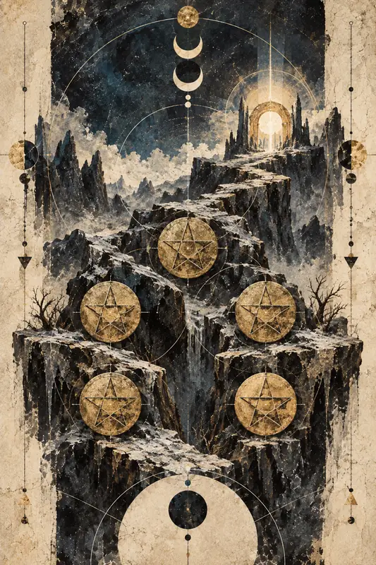 Five of Disks — Dream Logic Tarot